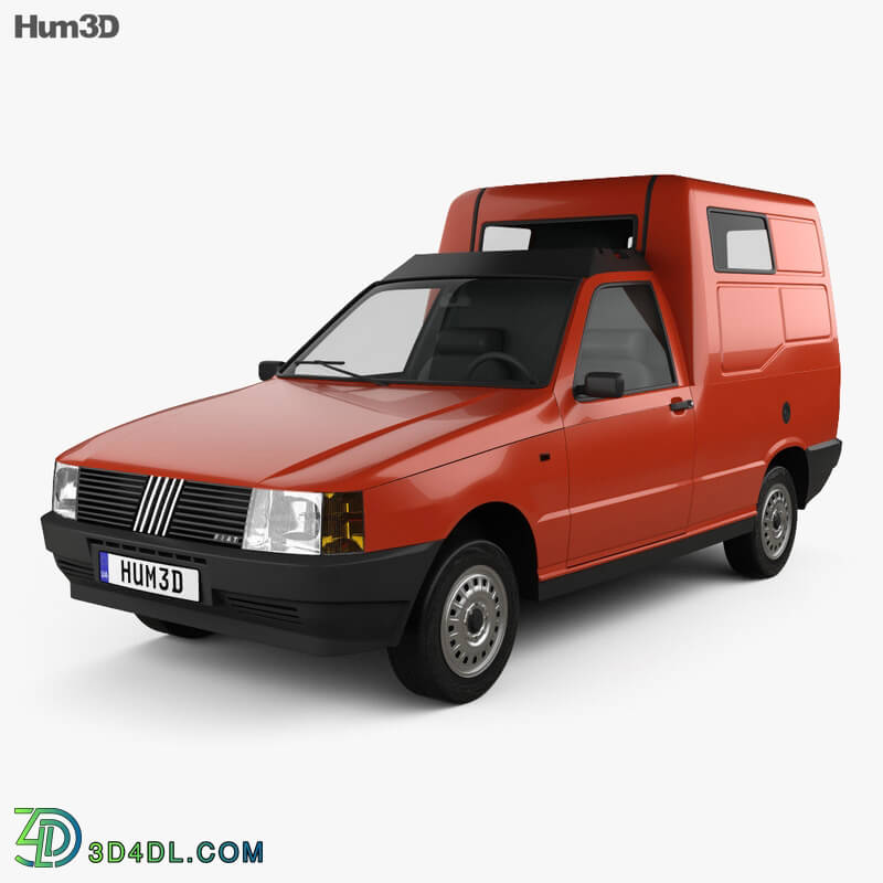 Hum3D Fiat Fiorino Panel Van 1988