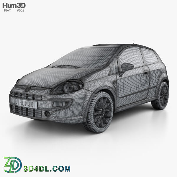 Hum3D Fiat Punto Evo 3 door 2010