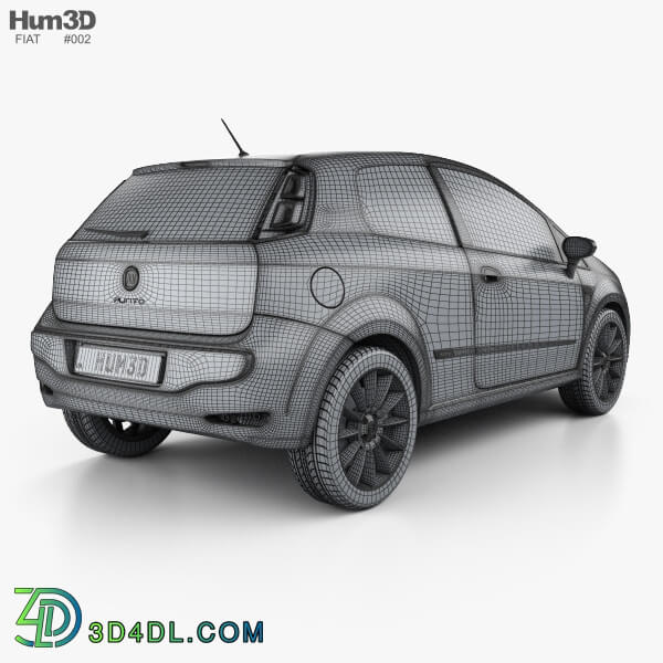 Hum3D Fiat Punto Evo 3 door 2010