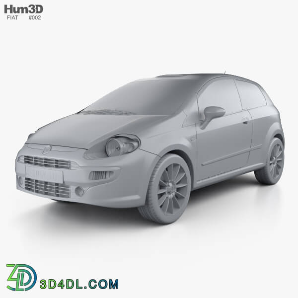 Hum3D Fiat Punto Evo 3 door 2010