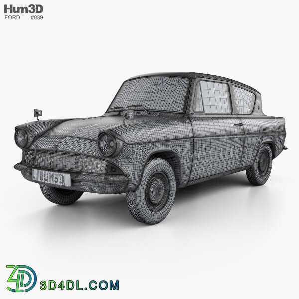 Hum3D Ford Anglia 105e 2 door Saloon 1967