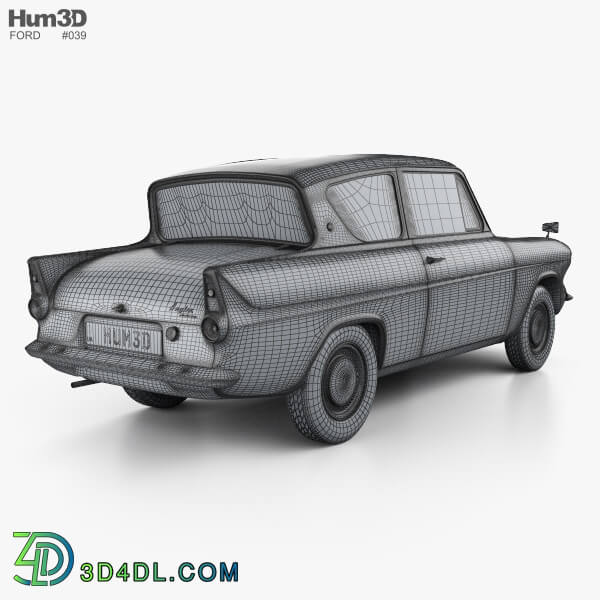 Hum3D Ford Anglia 105e 2 door Saloon 1967