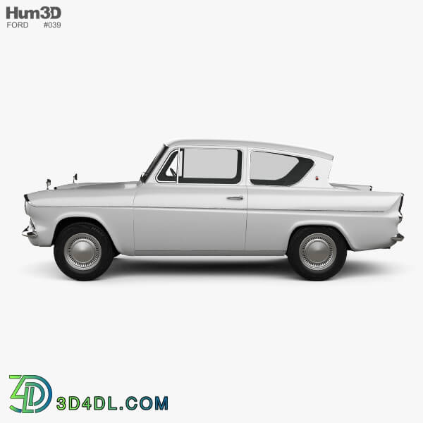 Hum3D Ford Anglia 105e 2 door Saloon 1967