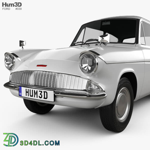 Hum3D Ford Anglia 105e 2 door Saloon 1967