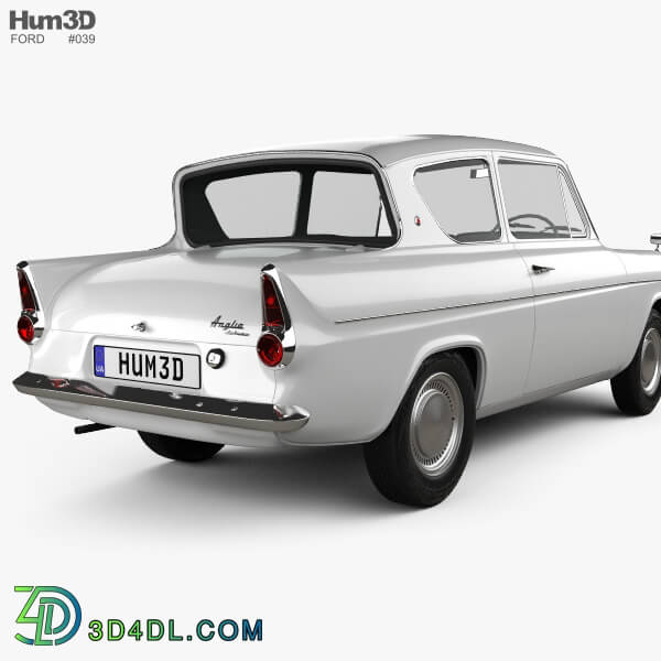 Hum3D Ford Anglia 105e 2 door Saloon 1967