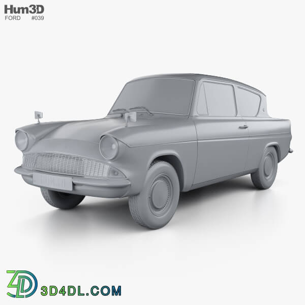 Hum3D Ford Anglia 105e 2 door Saloon 1967