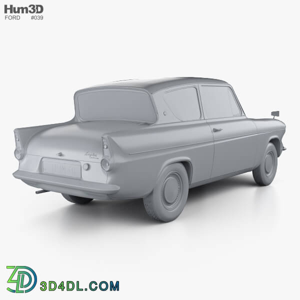 Hum3D Ford Anglia 105e 2 door Saloon 1967