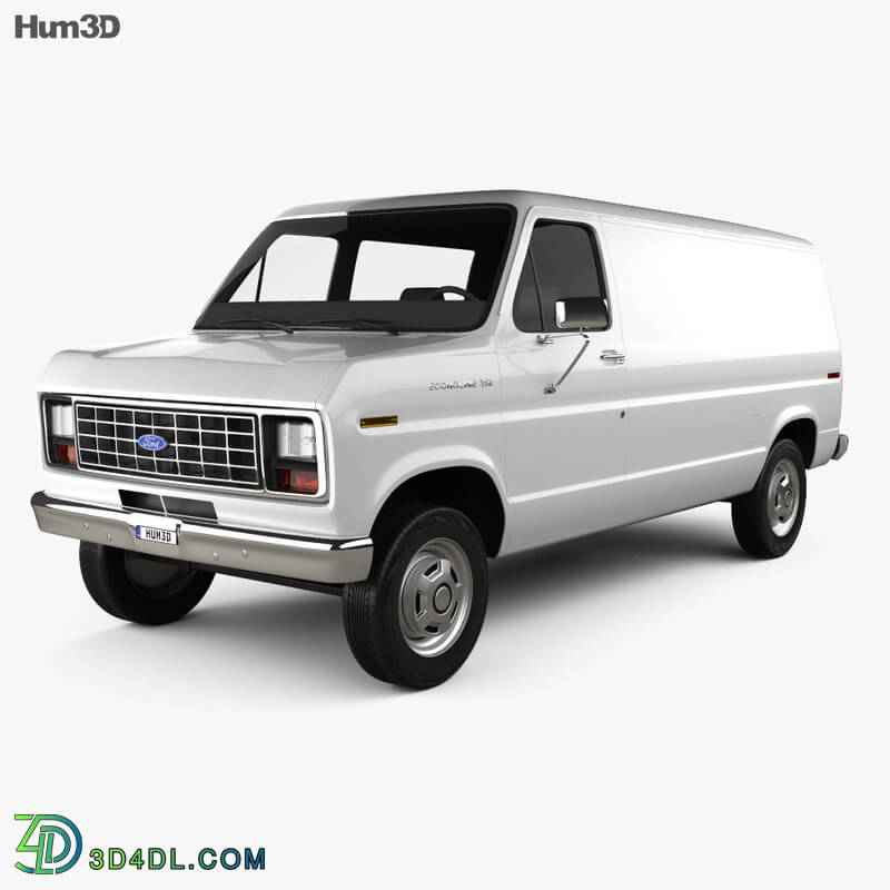 Hum3D Ford E Series Econoline Cargo Van 1986