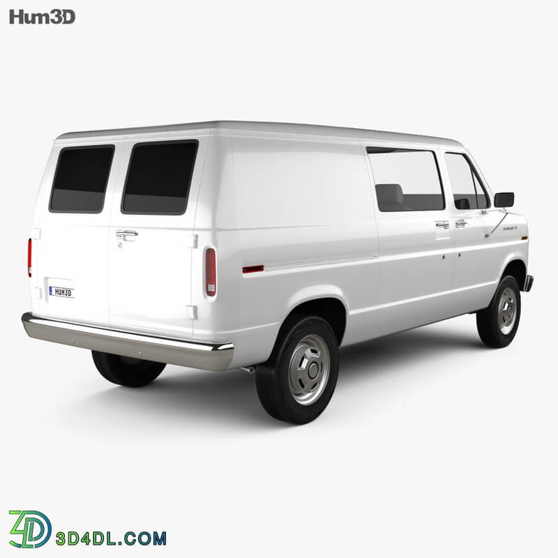 Hum3D Ford E Series Econoline Cargo Van 1986