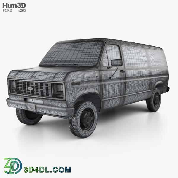 Hum3D Ford E Series Econoline Cargo Van 1986