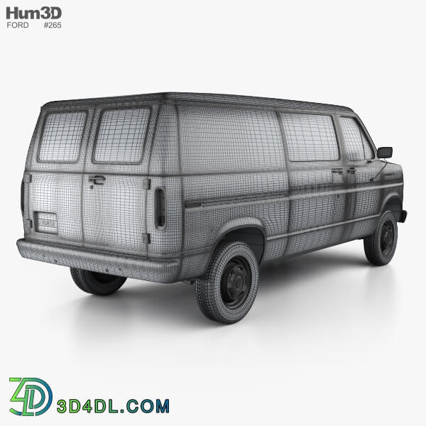 Hum3D Ford E Series Econoline Cargo Van 1986