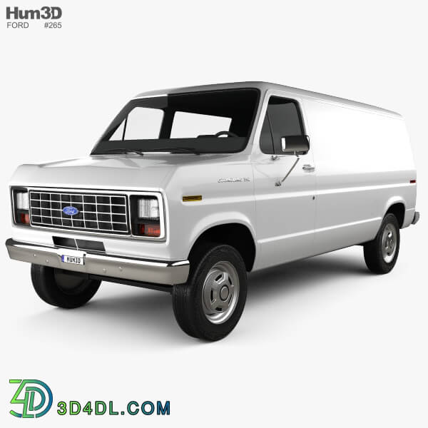 Hum3D Ford E Series Econoline Cargo Van 1986