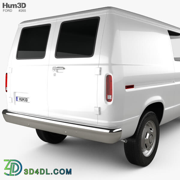 Hum3D Ford E Series Econoline Cargo Van 1986