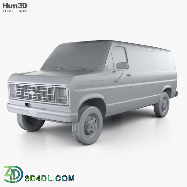 Hum3D Ford E Series Econoline Cargo Van 1986