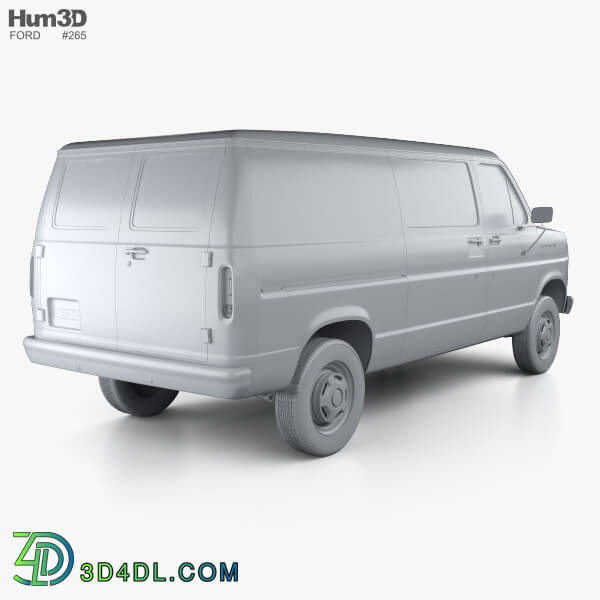 Hum3D Ford E Series Econoline Cargo Van 1986