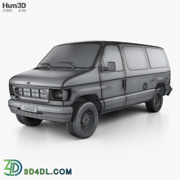 Hum3D Ford E Series Passenger Van 1998