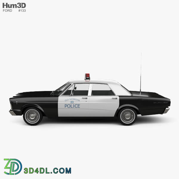 Hum3D Ford Galaxie 500 Police 1966