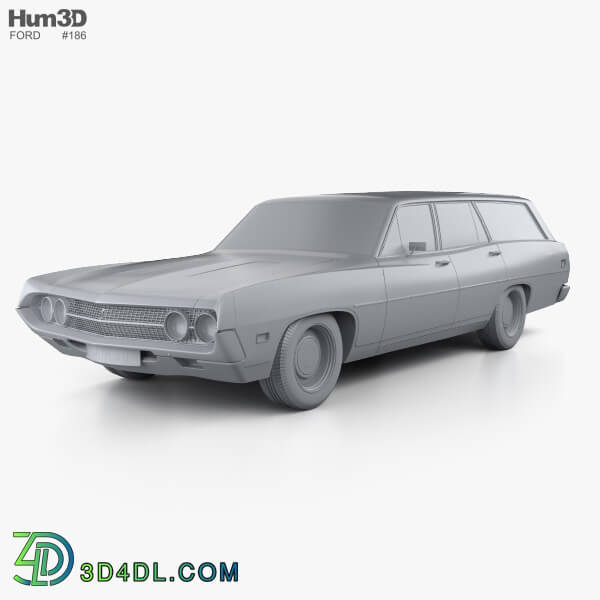 Hum3D Ford Torino 500 Station Wagon 1971