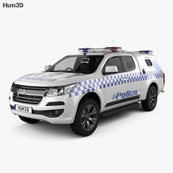 Hum3D Holden Colorado Space Cab Divisional Van 2018 