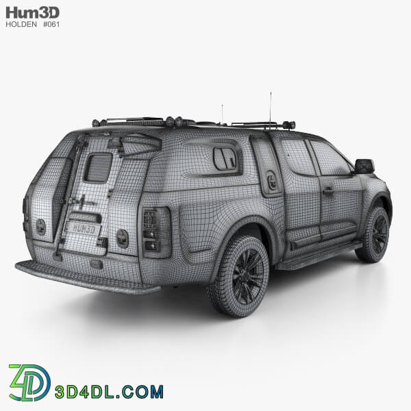 Hum3D Holden Colorado Space Cab Divisional Van 2018