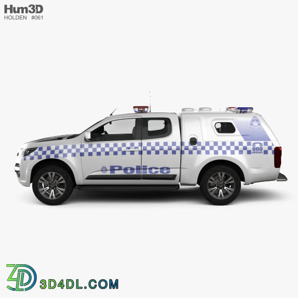 Hum3D Holden Colorado Space Cab Divisional Van 2018