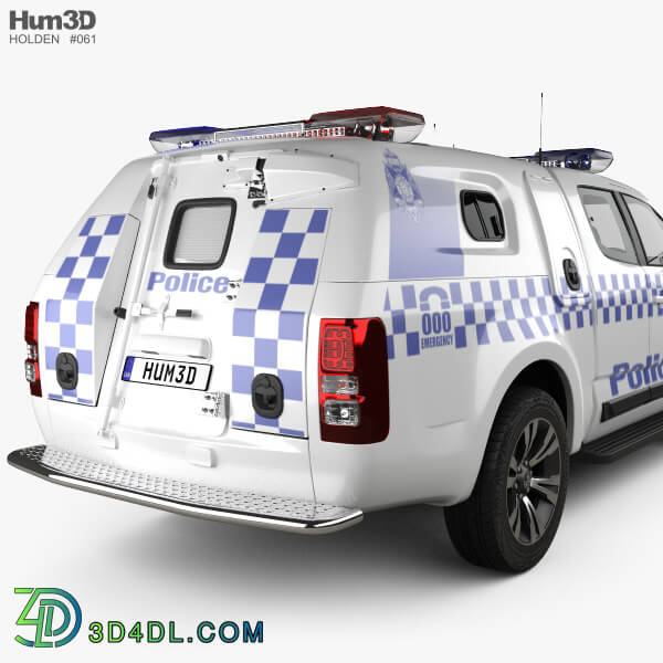 Hum3D Holden Colorado Space Cab Divisional Van 2018