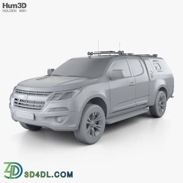 Hum3D Holden Colorado Space Cab Divisional Van 2018