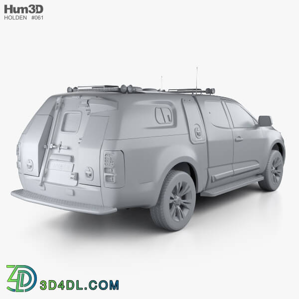 Hum3D Holden Colorado Space Cab Divisional Van 2018