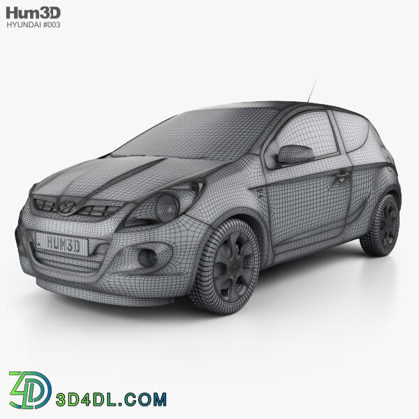 Hum3D Hyundai i20 3 door 2010