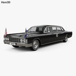 Hum3D Lincoln Continental US Presidential State Car 1969 