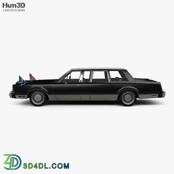Hum3D Lincoln Town Car Presidential Limousine 1989