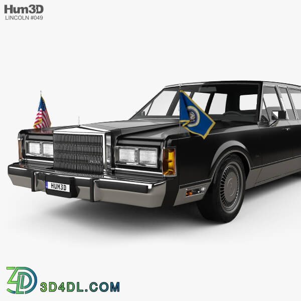 Hum3D Lincoln Town Car Presidential Limousine 1989