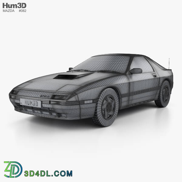 Hum3D Mazda RX 7 coupe 1985