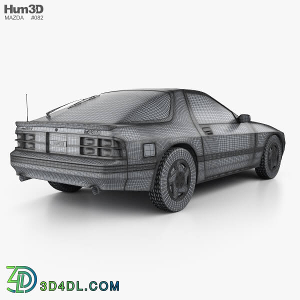 Hum3D Mazda RX 7 coupe 1985