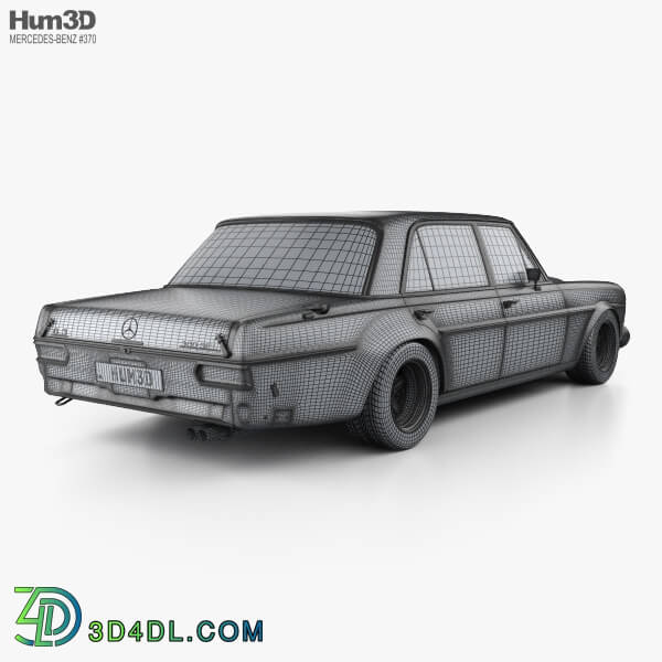 Hum3D Mercedes Benz 300 SEL AMG Red Pig 1969