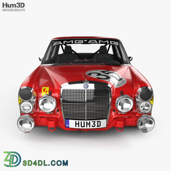 Hum3D Mercedes Benz 300 SEL AMG Red Pig 1969