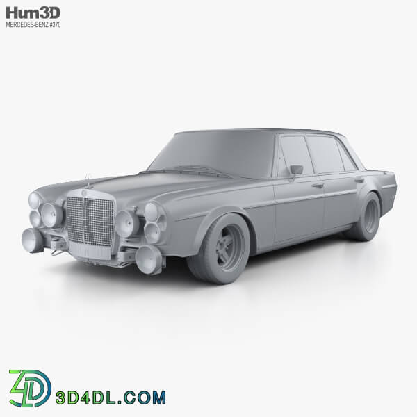 Hum3D Mercedes Benz 300 SEL AMG Red Pig 1969