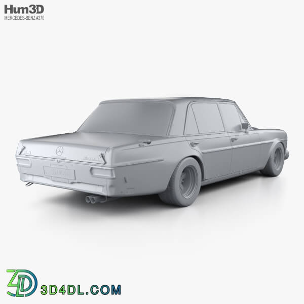 Hum3D Mercedes Benz 300 SEL AMG Red Pig 1969