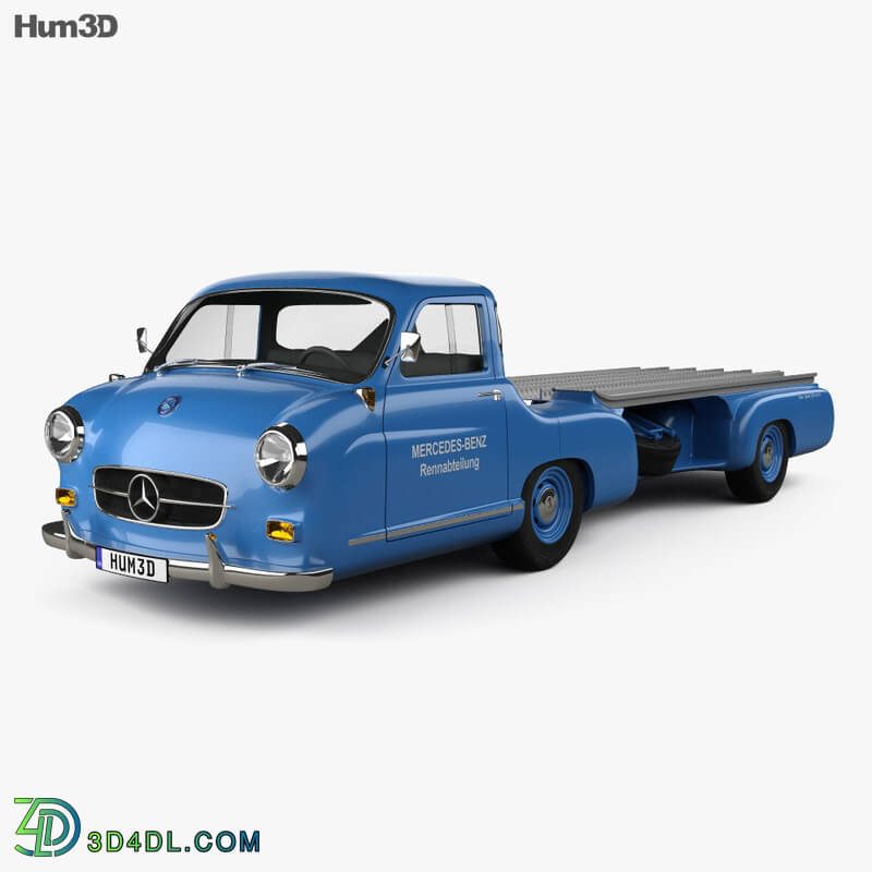 Hum3D Mercedes Benz Blue Wonder Renntransporter 1954