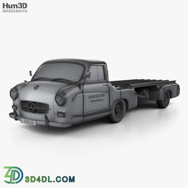 Hum3D Mercedes Benz Blue Wonder Renntransporter 1954