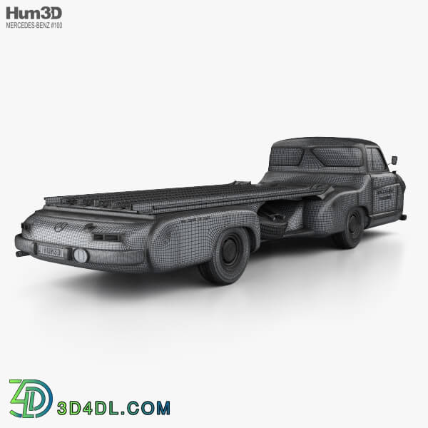 Hum3D Mercedes Benz Blue Wonder Renntransporter 1954