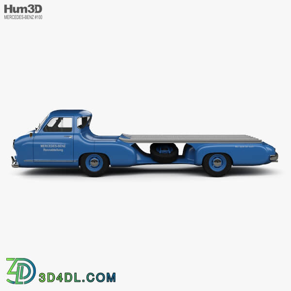 Hum3D Mercedes Benz Blue Wonder Renntransporter 1954