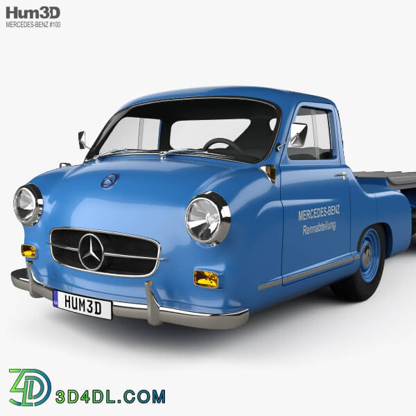 Hum3D Mercedes Benz Blue Wonder Renntransporter 1954