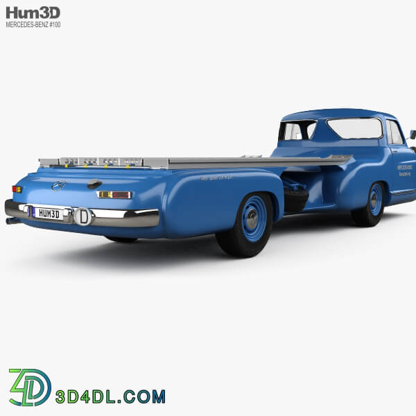 Hum3D Mercedes Benz Blue Wonder Renntransporter 1954