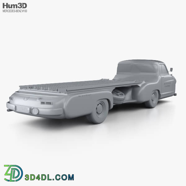 Hum3D Mercedes Benz Blue Wonder Renntransporter 1954