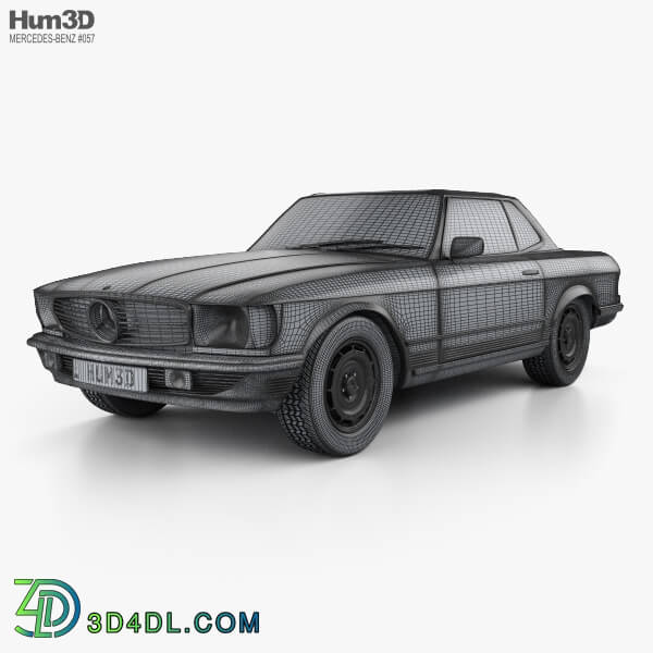 Hum3D Mercedes Benz SL Class R107 coupe 1972