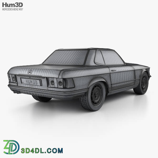 Hum3D Mercedes Benz SL Class R107 coupe 1972