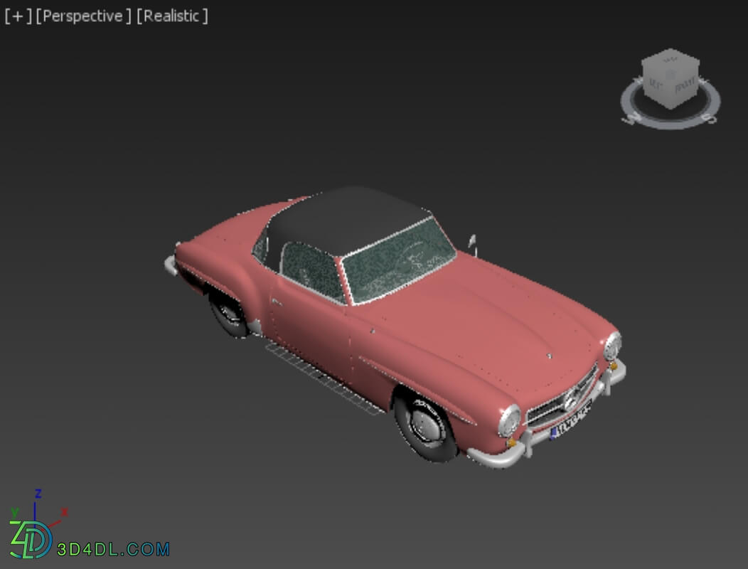 Hum3D Mercedes Benz SL class (R121) hardtop 1955