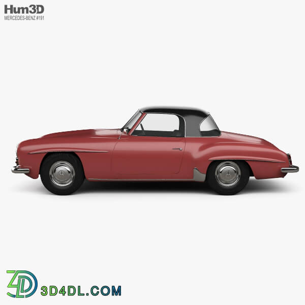 Hum3D Mercedes Benz SL class (R121) hardtop 1955