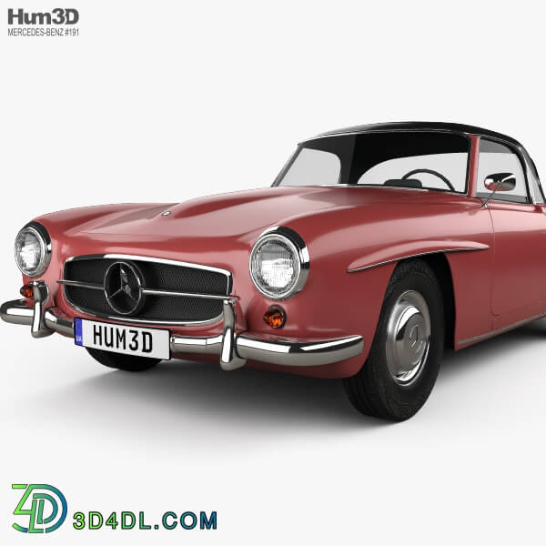 Hum3D Mercedes Benz SL class (R121) hardtop 1955